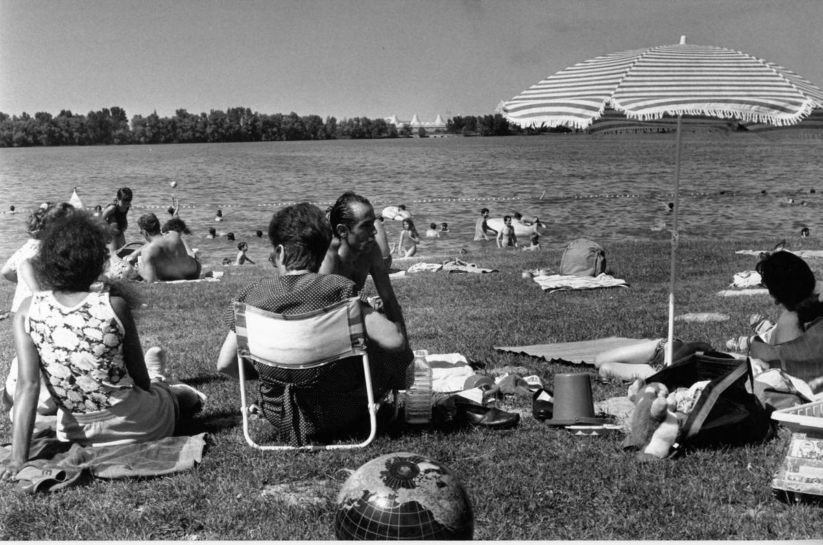 La baignade &agrave; Bordeaux-Lac en 1994.